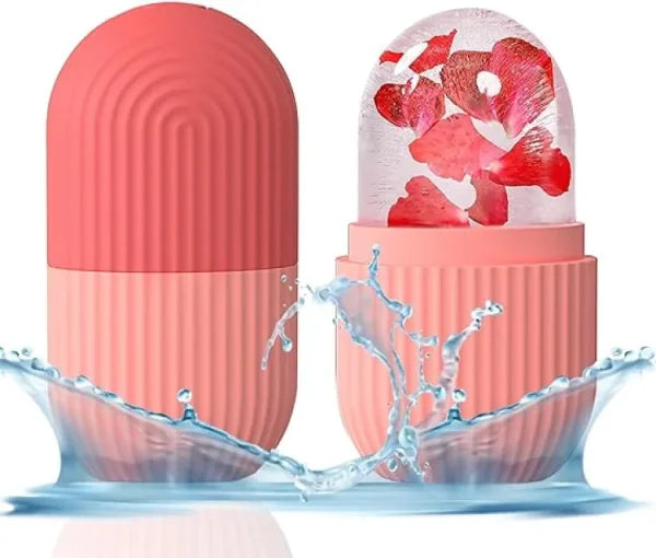 Silicone Cube Tray Shape Face Facial Ice Roller | Massage Face Roller